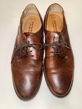 Johnston & Murphy Brown Leather Derby Lace-Up Shoes